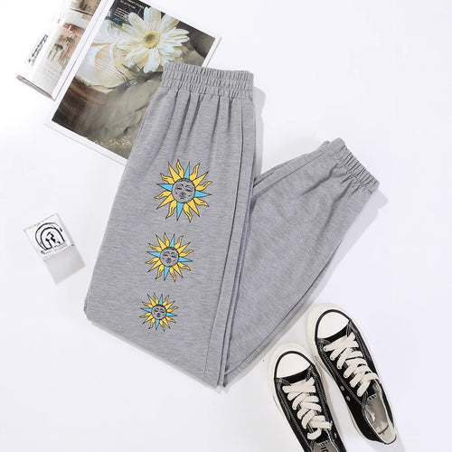Damen Freizeithose mit buntem Grafikdesign R&B