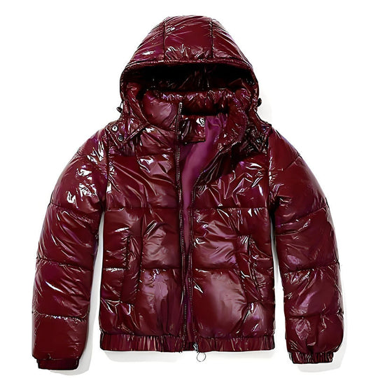 Damen glänzende Winterjacke R&B