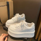 Damen modische Plateau-Sneaker mit dämpfender Sohle und atmungsaktivem Obermaterial R&B