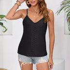 Damen elegantes Top mit raffinierter Lochstrickstruktur R&B