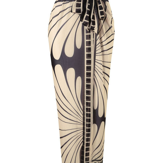 Damen einseitiger Sport-Bikini mit dazu passendem Maxirock R&B