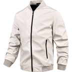 Herren moderne Bomberjacke mit elastischem Bündchen und praktischen Taschen R&B