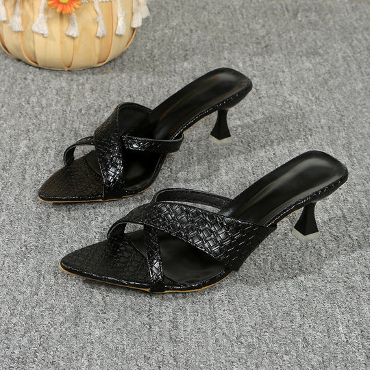 Damen Slingback Sandalen mit niedrigem Absatz R&B