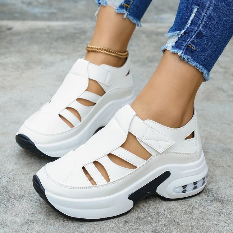 Damen Sportliche Plateau-Sneaker mit atmungsaktivem Netzdesign R&B