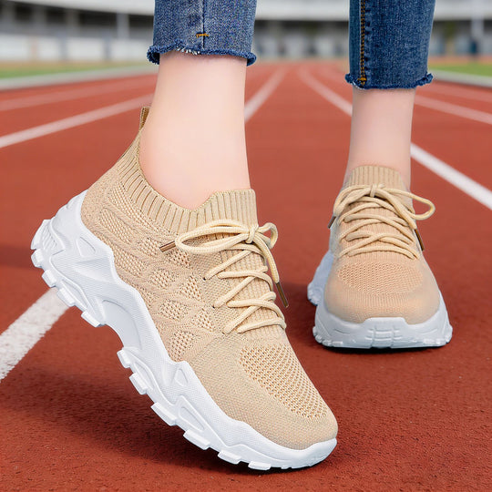 Damen Luftige High-Performance Laufschuhe mit elastischem Strickdesign R&B