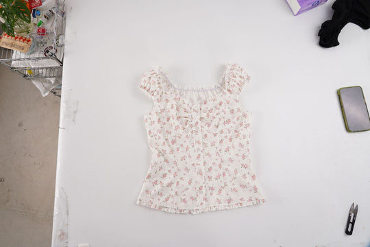Damen Blusenshirt mit floralem Design und Rüschendetails R&B