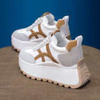 Damen Sportliche Plateau-Sneaker mit modischem Obermaterial und rutschfester Sohle R&B