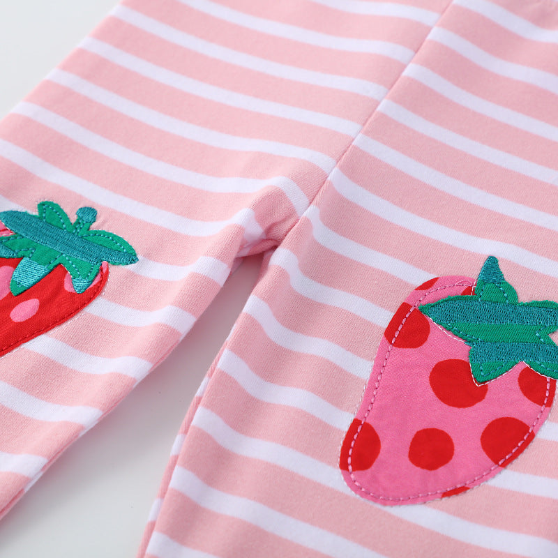 Mädchen Leggings mit fröhlichem Erdbeer-Design R&B