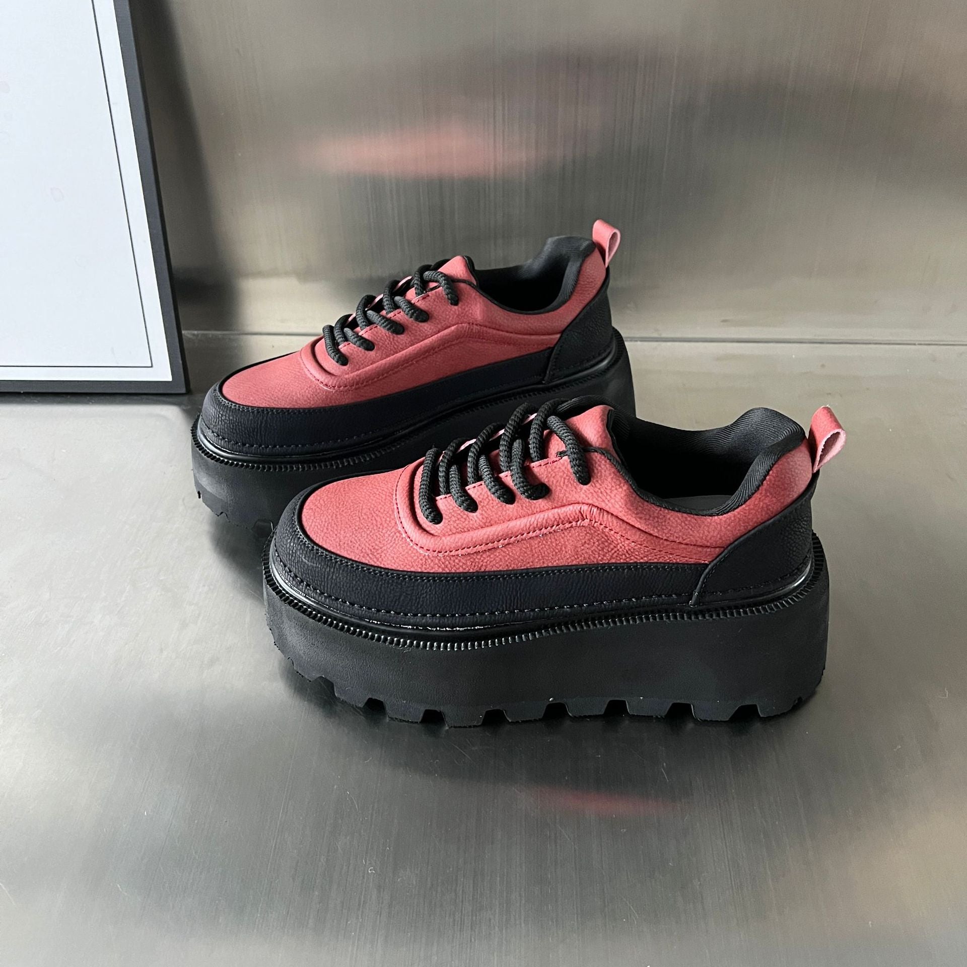 Damen Chunky Sneakers mit stablem Plateau und rutschfester Sohle R&B