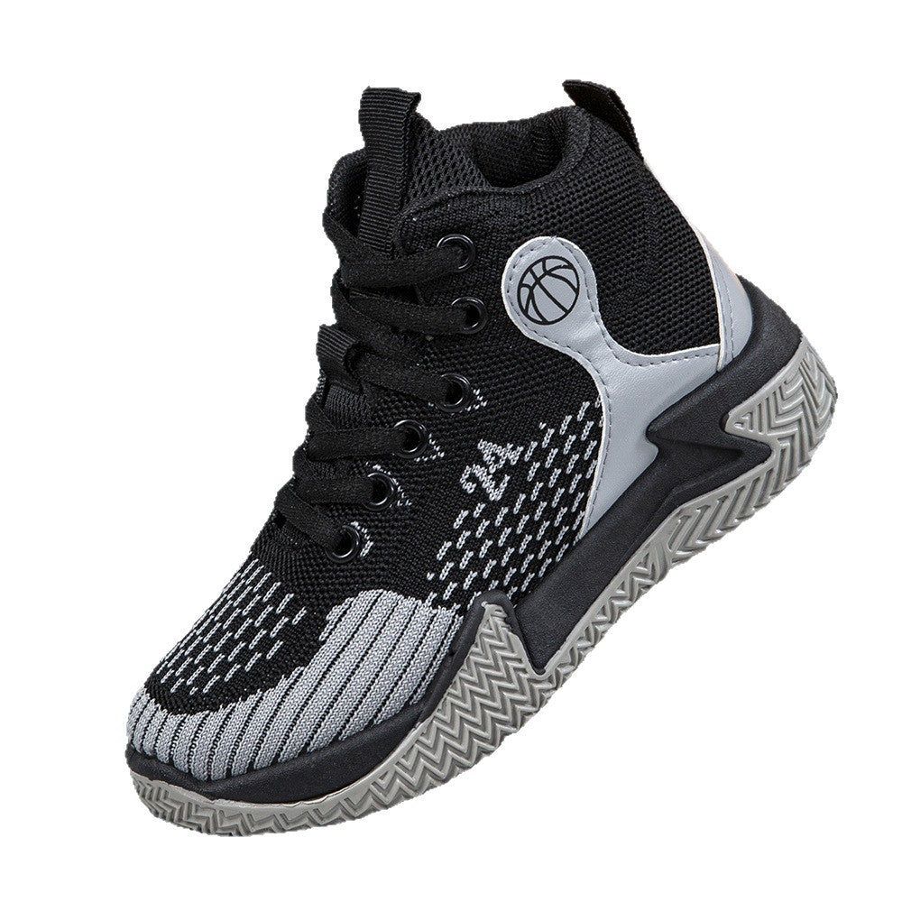 Damen Hochschnürbare Basketball-Sneaker mit atmungsaktiver Obermaterialstruktur R&B