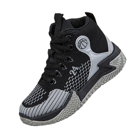 Damen Hochschnürbare Basketball-Sneaker mit atmungsaktiver Obermaterialstruktur R&B