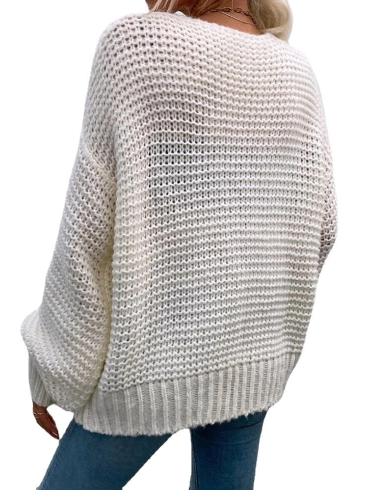 Damen Grobstrick-Cardigan mit tiefen Taschen und lässigem Schnitt R&B