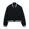Damen modische Bomberjacke im sportiven Stil mit elastischen Bündchen und Druckknopfverschluss