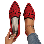 Damen bequeme Slip-On Mokassins mit modischen Details R&B