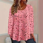 Damen Blusenshirt mit floralen Akzenten und lockerer Passform R&B