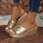 Damen Komfort-Sandalen mit elegantem Ketten-Detail und rutschfester Sohle R&B