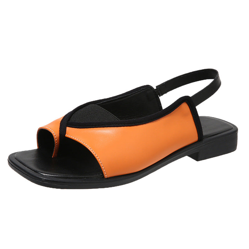 Damen Sling-Sandalen mit modischem Schlangenmuster R&B