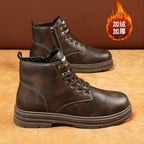 Herren Lederboots mit rutschfester Sohle und modischem Design