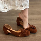 Damen Ballerina-Schuhe mit eleganter Blumendekoration und geschmackvollem Design