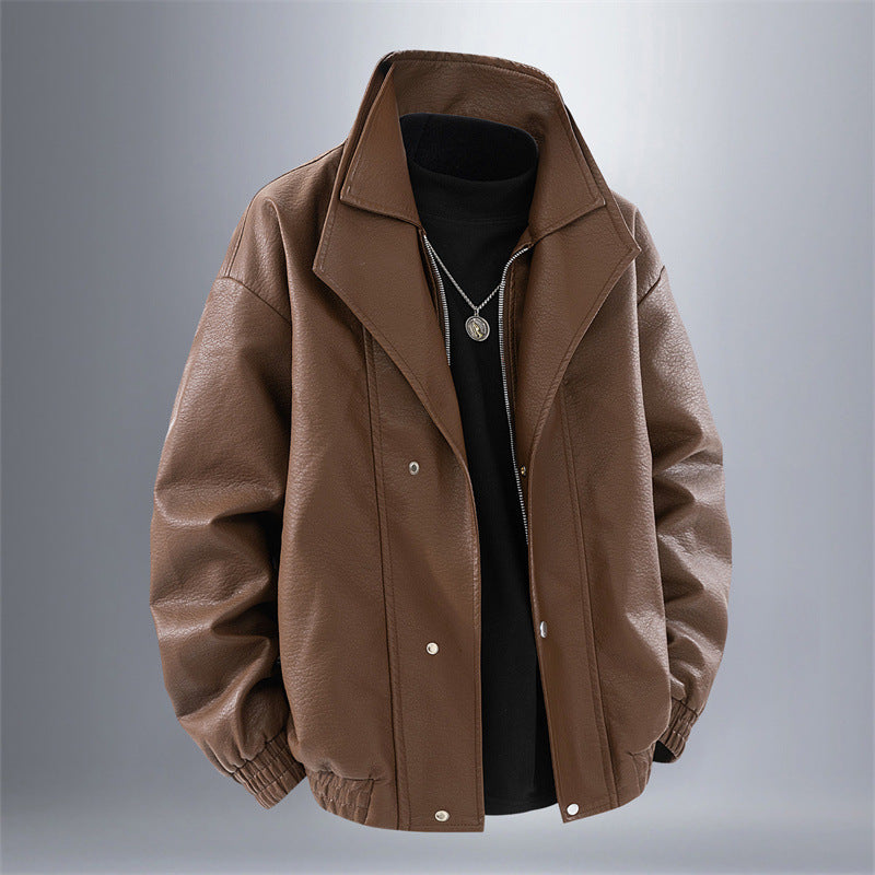 Herren modische Oversized jacke mit elegantem Kragen und praktischen Taschen R&B