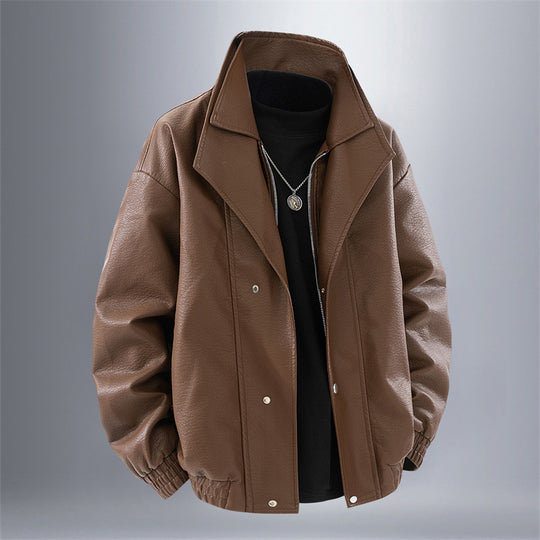 Herren modische Oversized jacke mit elegantem Kragen und praktischen Taschen R&B