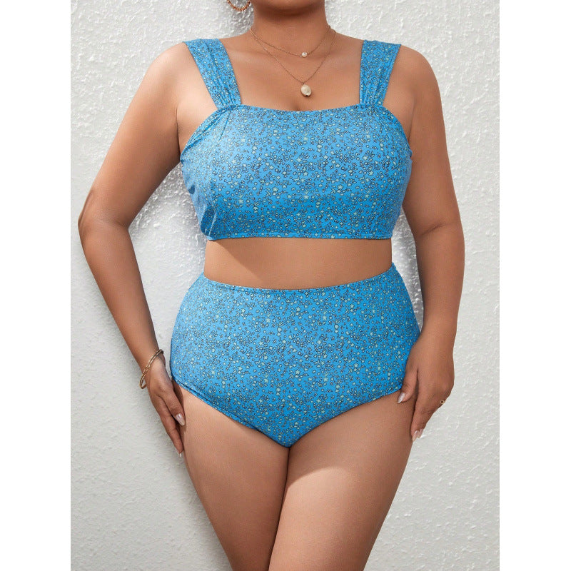 Damen Crop-Top Bikini mit hohem Bund R&B