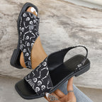 Damen Sandalen mit modischem Denim-Design und komfortablem Fußbett R&B
