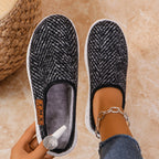 Damen Bequeme Hausschuhe mit Rutschfester Sohle und Herringbone-Muster R&B
