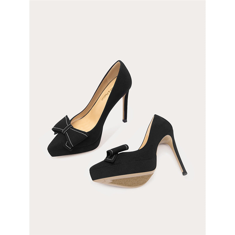 Damen High Heel Pumps mit eleganter Schleifenapplikation R&B