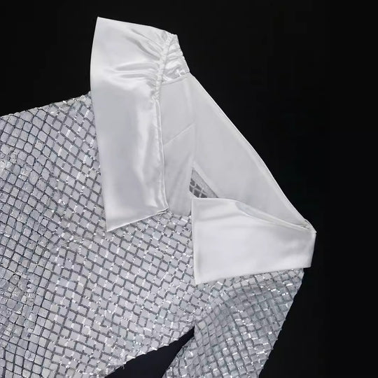 Damen Glamouröses Abendkleid mit asymmetrischem Ausschnitt R&B