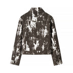 Damen lässige Utility-Jacke mit auffälligem Farbdesign R&B
