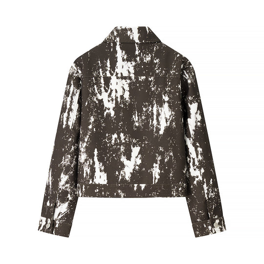 Damen lässige Utility-Jacke mit auffälligem Farbdesign R&B