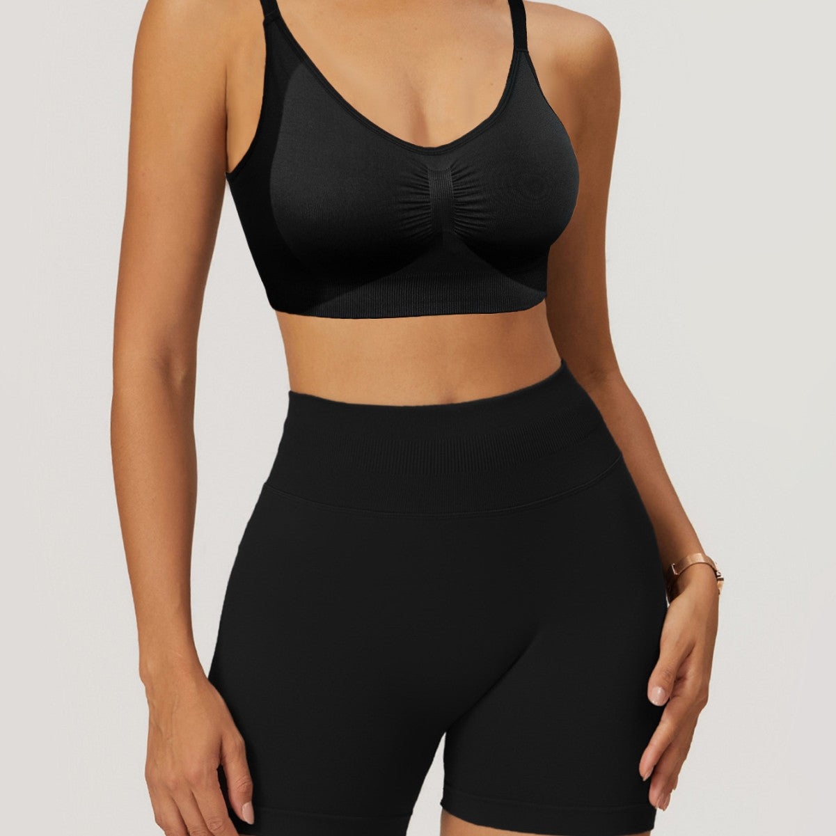 Damen Sportliche Kompressionsshorts mit hohem Bund und formendem Schnitt R&B