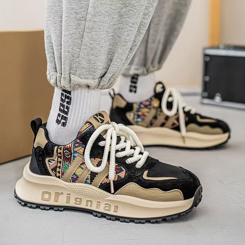 Damen Bequeme und modische Sneakers mit farbiger Stickerei R&B