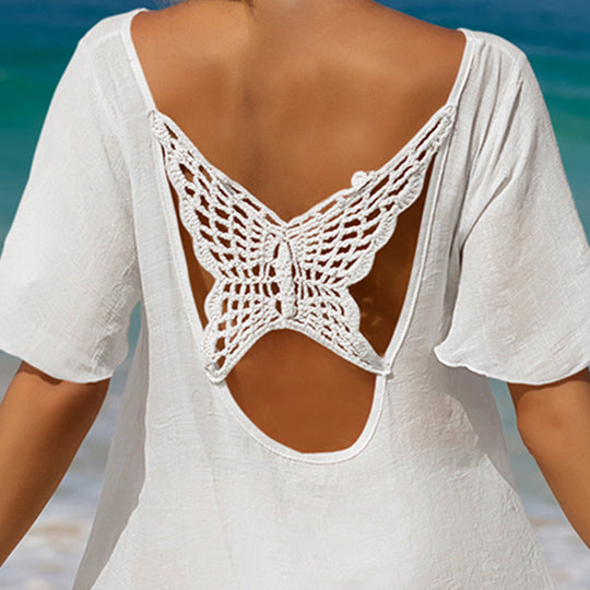 Damen lässiger Strandüberwurf mit Rüschenschnitt und leichtem Material R&B