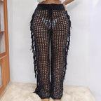 Damen luftige Häkelstrandhose R&B