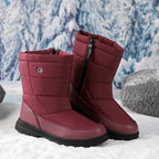 Damen isolierte Winterstiefel mit rutschfester Sohle und praktischem Schnellverschluss R&B