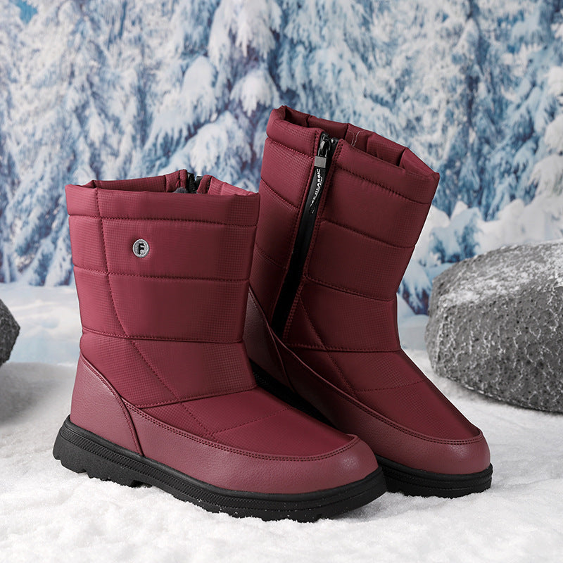 Damen isolierte Winterstiefel mit rutschfester Sohle und praktischem Schnellverschluss R&B