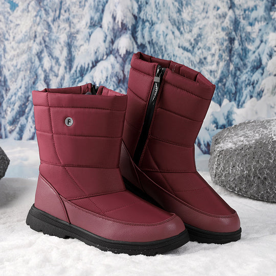 Damen isolierte Winterstiefel mit rutschfester Sohle und praktischem Schnellverschluss R&B