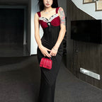Damen Elegantes Maxikleid mit dekadentem Bustier-Oberteil und verzierten Details R&B