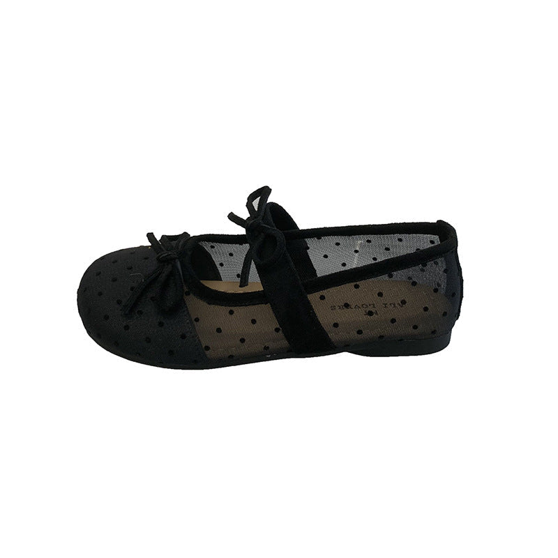 Damen Ballerinas mit transparentem Netzdesign und zartem Schleifen-Detail R&B
