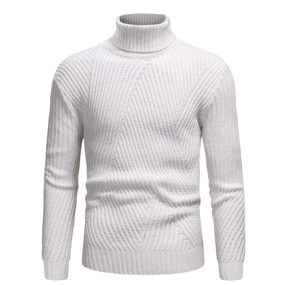 Herren Hochwertiger Rollkragenpullover im strukturierten Design R&B