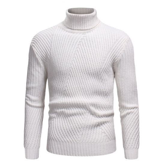 Herren Hochwertiger Rollkragenpullover im strukturierten Design R&B
