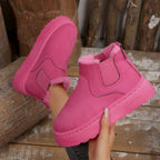 Damen Modische Ankle-Boots mit kuscheligem Futter und rutschfester Sohle R&B