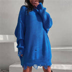 Damen Oversized Strickkleid R&B