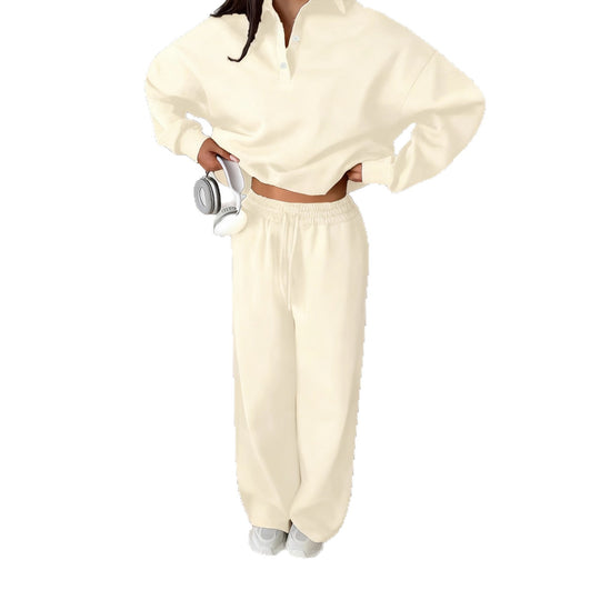 Damen lässiges Oversized Sweatshirt und Jogginghose Set R&B