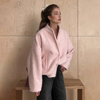 Damen Kuschelige Fleecejacke mit Taschen und elastischem Saum R&B