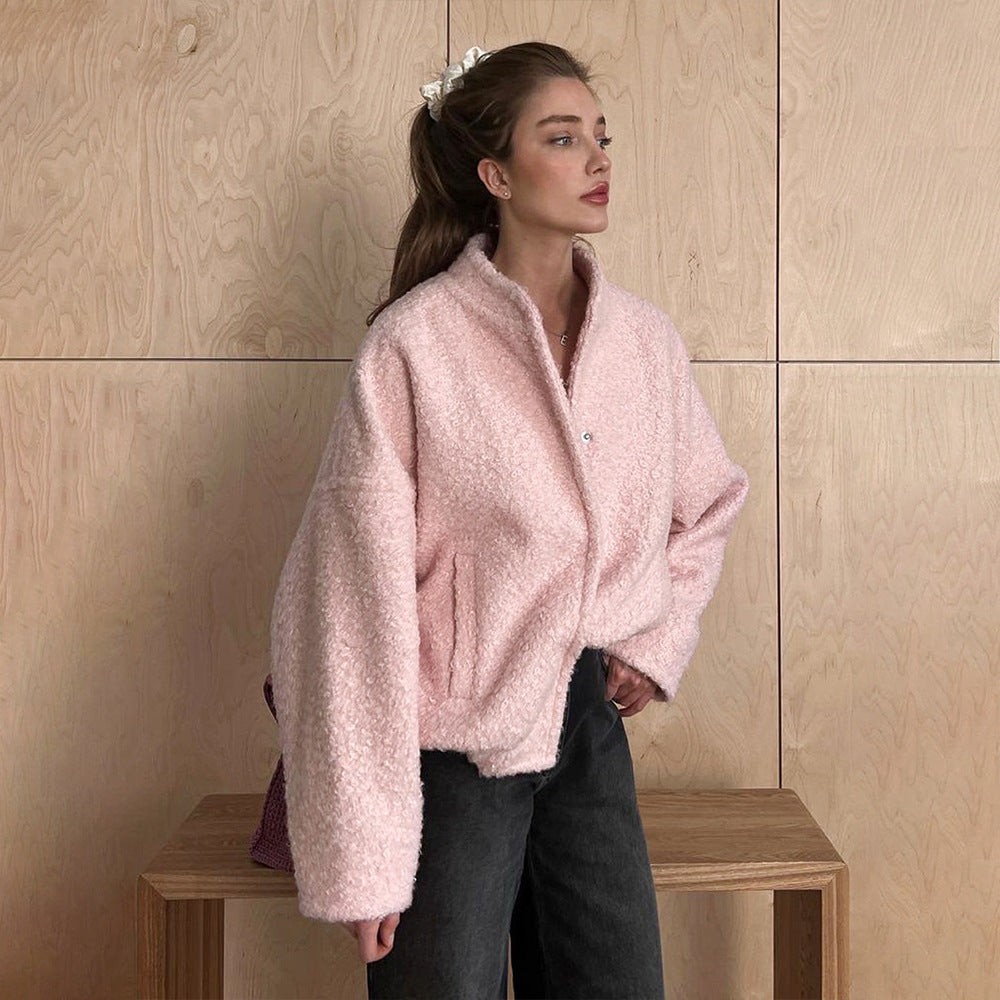 Damen Kuschelige Fleecejacke mit Taschen und elastischem Saum R&B