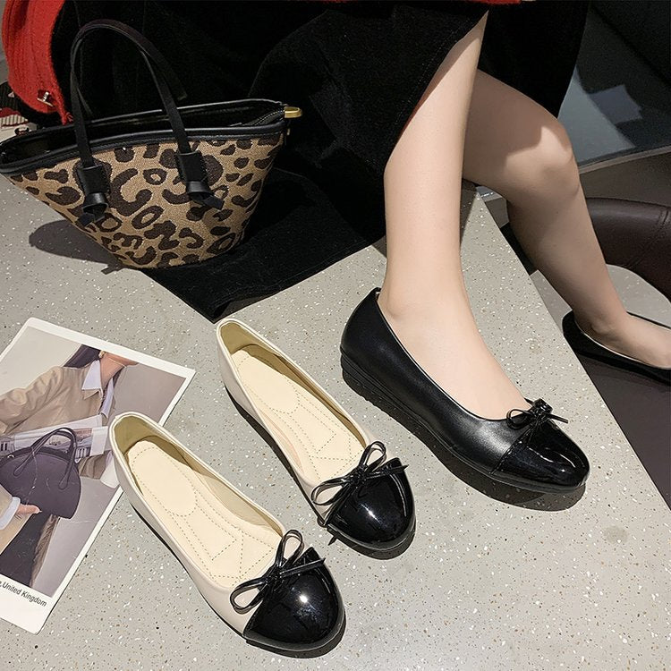 Damen elegante Ballerinas mit modischer Schleifenapplikation R&B