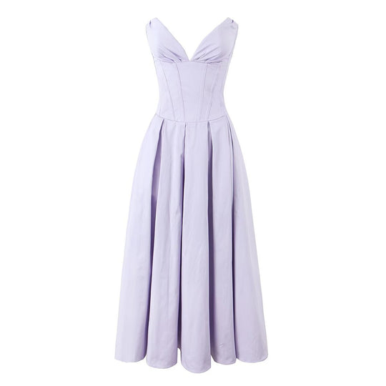 Damen Abendkleid mit herzförmigem Ausschnitt und fließendem Rock R&B